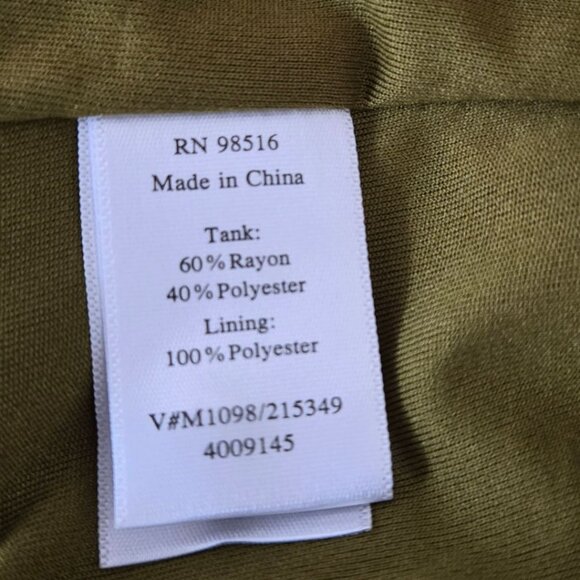 Coldwater Creek Womens Sleeveless Rayon Tank Top Keyhole Back Olive Green Size M - Picture 7 of 8